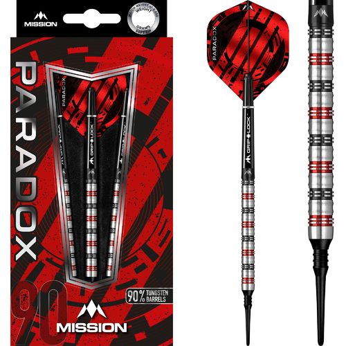 MISSION  Paradox Darts  Straight M1Electro Black & Red 21 g Softdarts