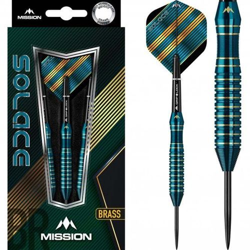 MISSION  Solace Darts  Brass - M1 - Dark Green 22 g Steeldarts